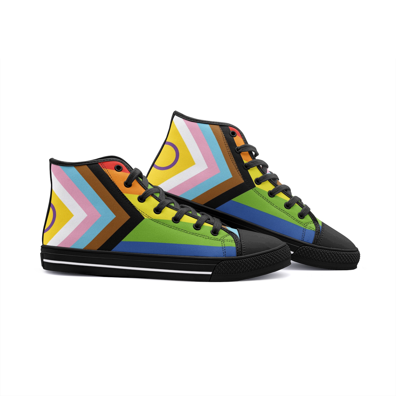 Louis Vuitton Men's Tattoo High-Top Sneakers Rainbow Taiga